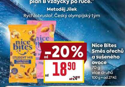 Nice Bites Směs ořechů a sušeného Ovoce 70 g