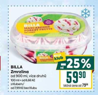 BILLA Zmrzlina od 900 ml