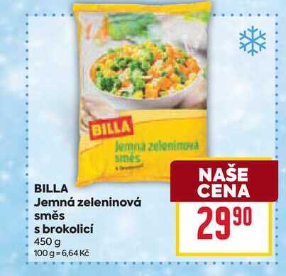 BILLA Jemná zeleninová směs s brokolicí 450 g