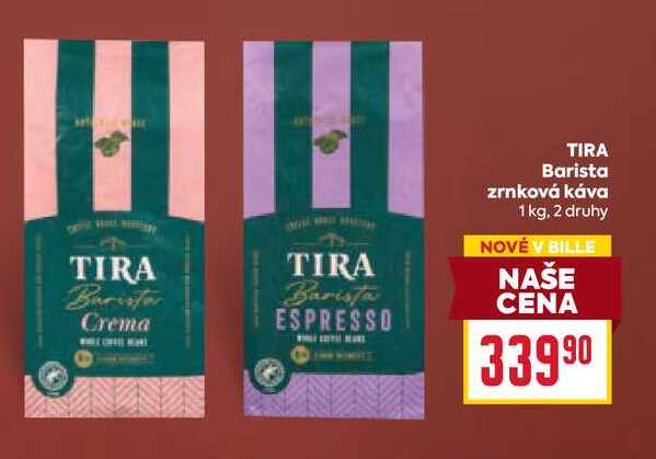 TIRA Barista zrnková káva 1 kg