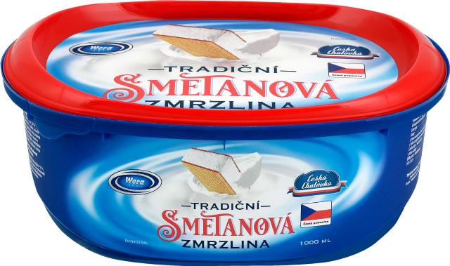 Tradiční zmrzlina smetanová/čokoládová