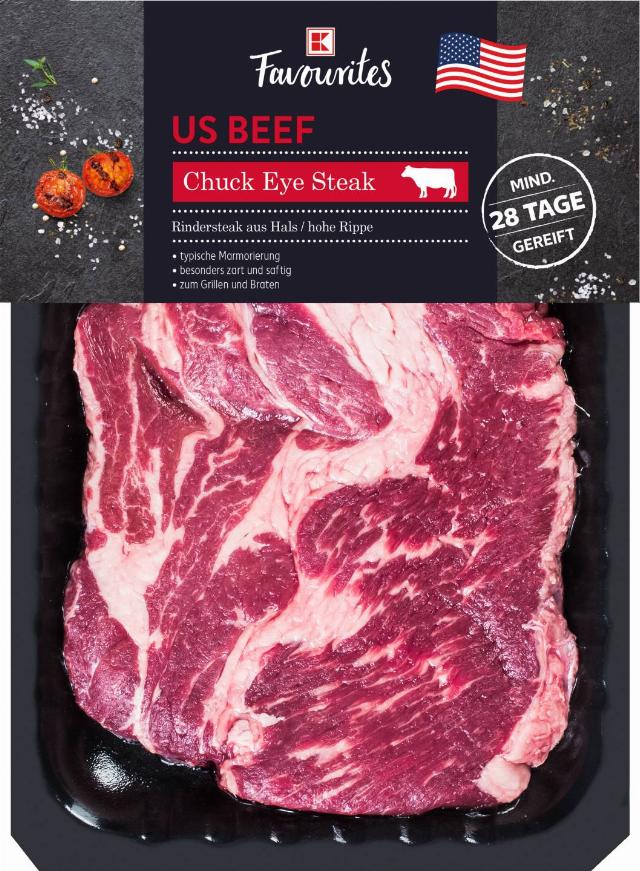 K-Favourites US Chuck eye vyzrálý hovězí steak cena za 1 kg