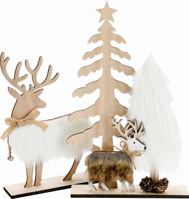 LIV & BO Dekorativní figurky sob a strom