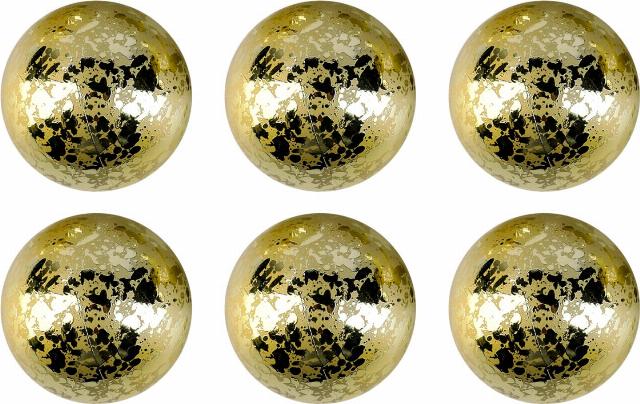 LIV & BO Ozdoby zlaté 5,8cm/6ks