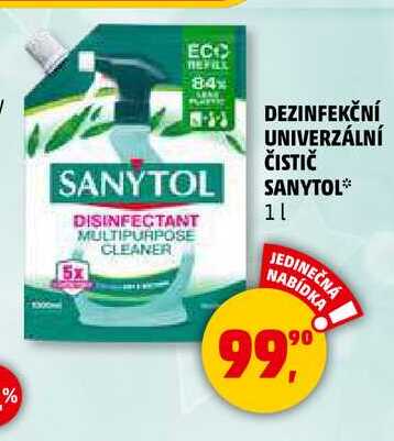 DEZINFEKČNÍ UNIVERZÁLNÍ ČISTIČ SANYTOL, 1 l