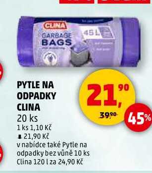 PYTLE NA ODPADKY CLINA, 20 ks