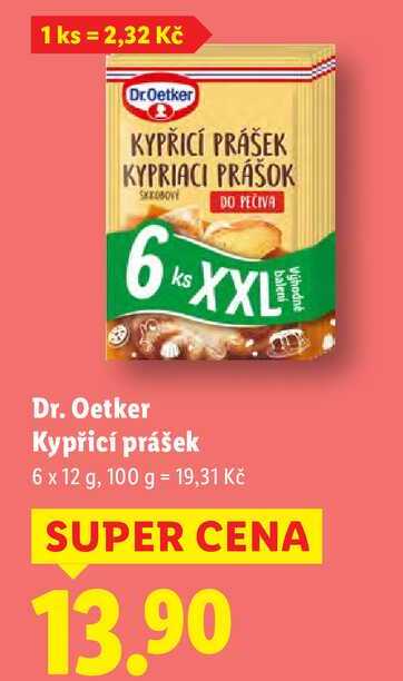 Dr. Oetker Kypřicí prášek, 6x 12 g