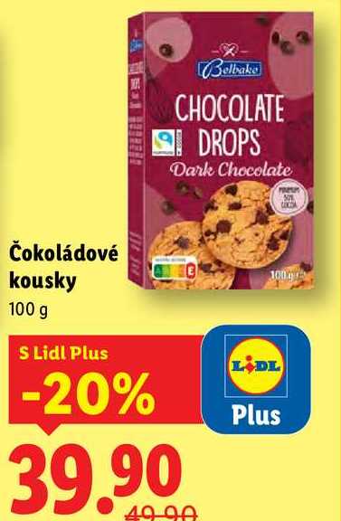 Čokoládové kousky, 100 g