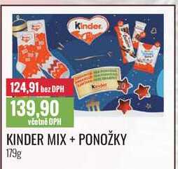 KINDER MIX + PONOŽKY 179g