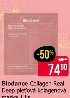 Biodance Collagen Real Deep pleťová kolagenová maska 1 ks