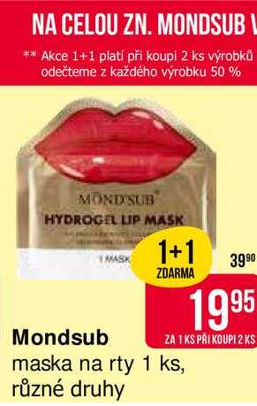 Mondsub maska na rty 1 ks, různé druhy