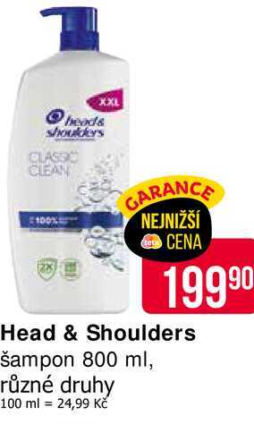 Head & Shoulders šampon 800 ml, různé druhy
