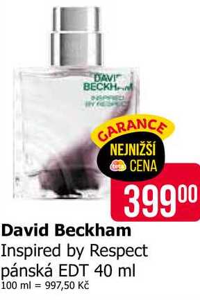 David Beckham Inspired by Respect pánská EDT 40 ml 