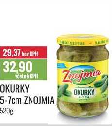 OKURKY 5-7cm ZNOJMIA 520g