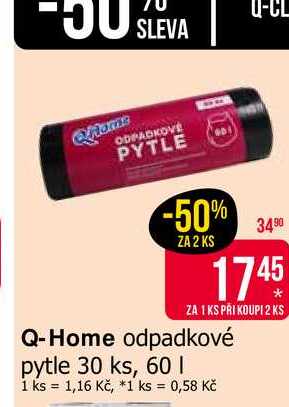 Q-Home odpadkové pytle 30 ks, 60l
