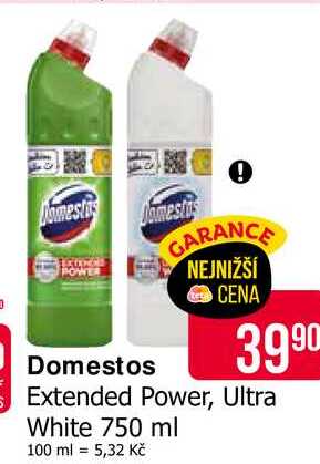 Domestos Extended Power, Ultra White 750 ml 