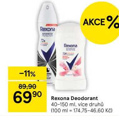 Rexona Deodorant, 40-150 ml, více druhů