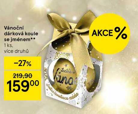 Vánoční dárková koule se jménem, 1 ks. více druhů