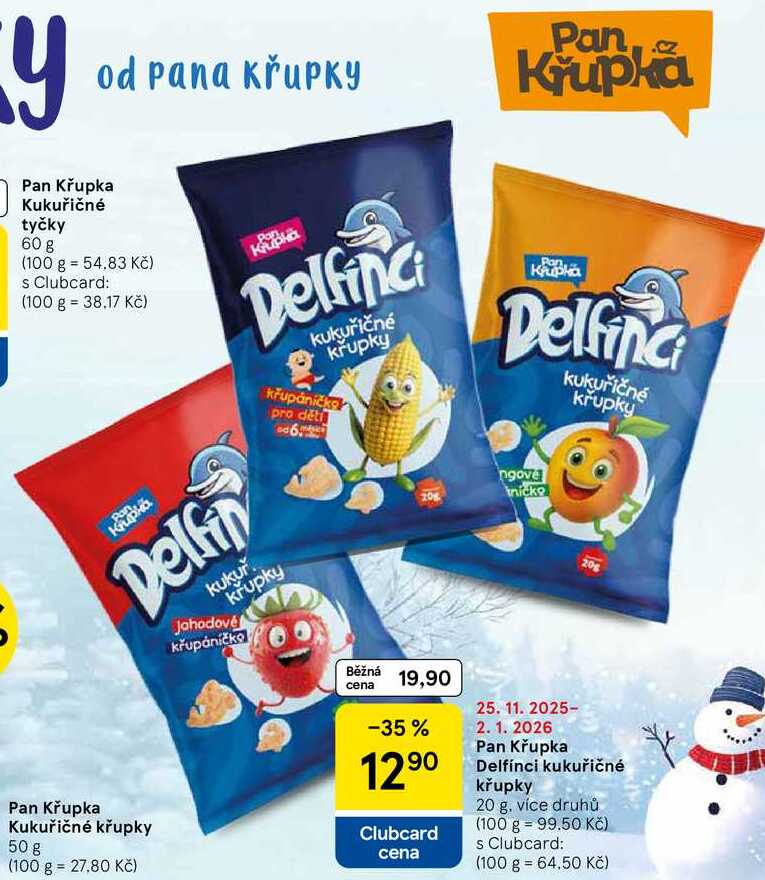 Pan Křupka Delfínci kukuřičné křupky, 20 g