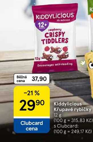 Kiddylicious Křupavé rybičky, 12 g  