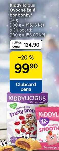 Kiddylicious Ovocné želé bonbónky, 64 g  