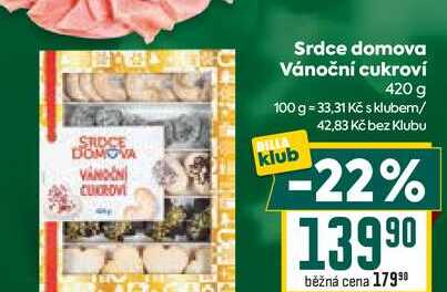 Srdce domova Vánoční cukroví 420 g