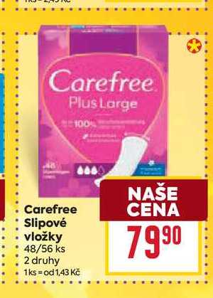 Carefree Slipové vložky 48/56 ks 