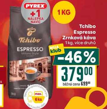 Tchibo Espresso Zrnková káva 1 kg 
