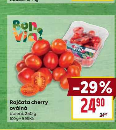 Rajčata cherry oválná balení, 250 g