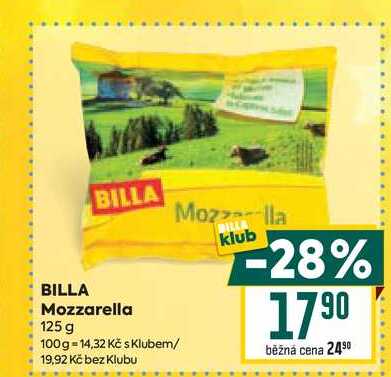 BILLA Mozzarella 125 g 
