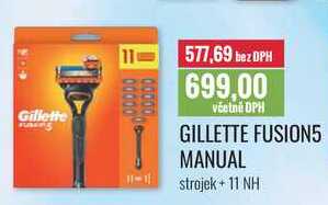GILLETTE FUSION5 MANUAL strojek + 11 NH