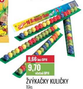 ŽVÝKAČKY KULIČKY 16ks 