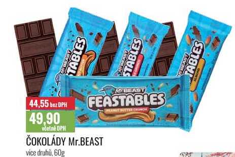 ČOKOLÁDY Mr.BEAST 60g 