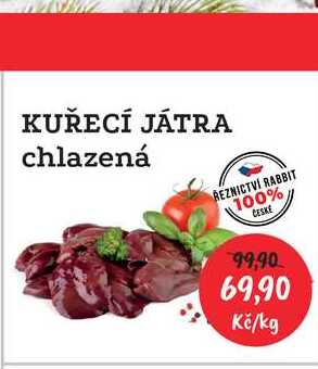 KUŘECÍ JÁTRA chlazená 1kg 