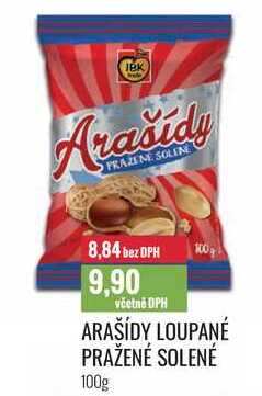 ARAŠÍDY LOUPANÉ PRAŽENÉ SOLENÉ 100g 