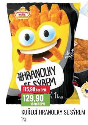 KUŘECÍ HRANOLKY SE SÝREM 1Kg