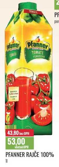PFANNER RAJČE 100% 1l