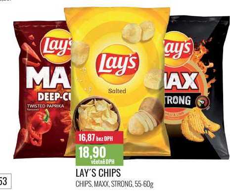 LAY'S CHIPS 55-60g 