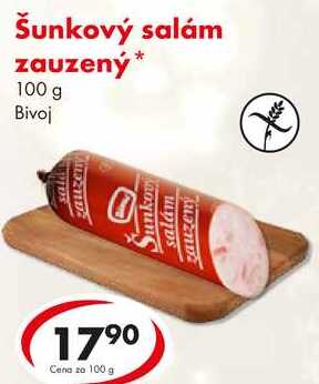 Šunkový salám zauzený, 100 g 