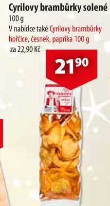 Cyrilovy brambůrky solené, 100 g