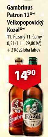 Gambrinus Patron 12, 0,5 l v akci