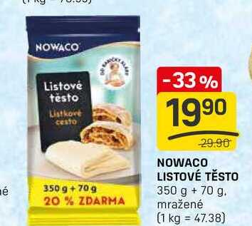 NOWACO LISTOVÉ TĚSTO 350 g