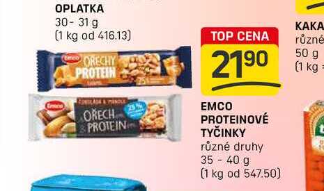 EMCO PROTEINOVÉ TYČINKY různé druhy 35 - 40 g