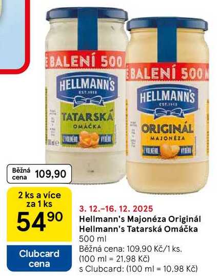 Hellmann's Majonéza Originál, 500 ml