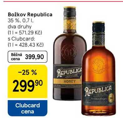 Božkov Republica 35 %, 0.7 l