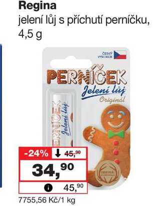 Regina jelení lůj s příchutí perníčku, 4,5 g