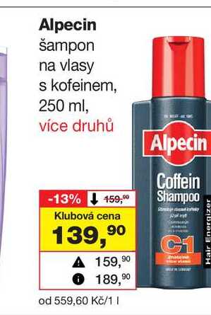 Alpecin šampon na vlasy s kofeinem, 250 ml
