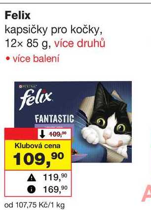 Felix kapsičky pro kočky, 12x 85 g