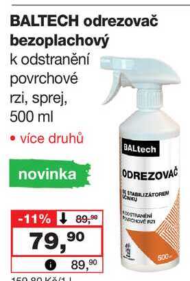BALTECH odrezovač bezoplachový k odstranění povrchové rzi, sprej, 500 ml