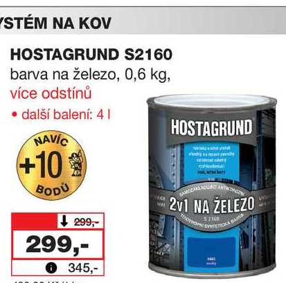 HOSTAGRUND $2160 barva na železo, 0,6 kg